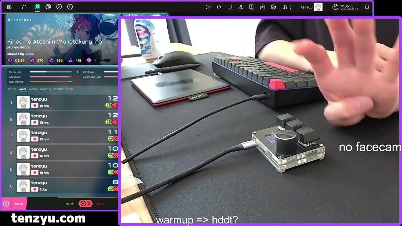 【初心者向け】私のペンの持ち方・クリックの仕方を紹介します【TENZYU】#osu #osugame